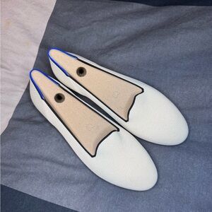 Rothy's Cream White and Blue Women's Flats